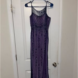 Purple sheer dress